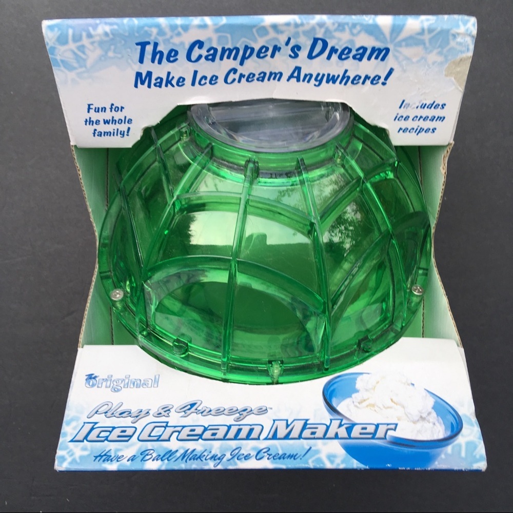 Ice Cream Maker Play & Freeze Portable Pint Green Industrial Revolution Manual